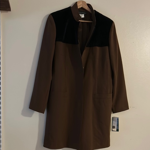 $230 Brown Coat with Black Accents - Picture 1 of 10